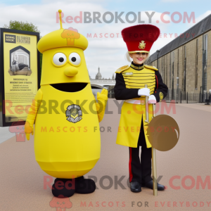 Citroengeel mascottekostuum...