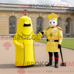 Citroengeel mascottekostuum...