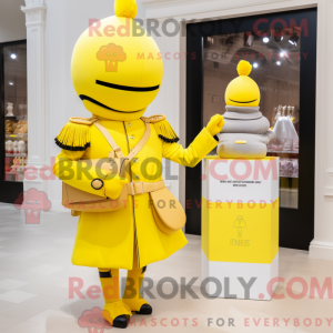 Citroengeel mascottekostuum...