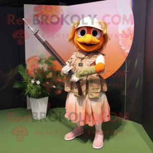 Peach Sniper maskot drakt...