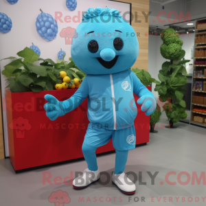 Cyan Raspberry Maskottchen...