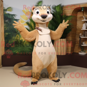 Beige Mongoose maskot...