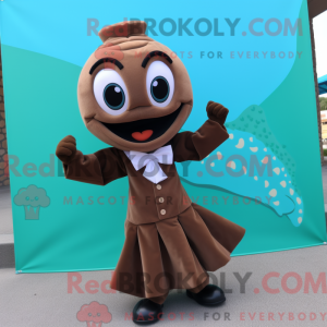 Brown Mermaid mascot...