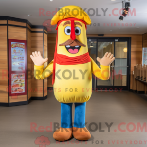 Hotdog-mascottekostuumkarak...