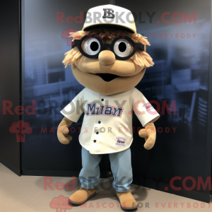 Tan Baseball Ball maskot...