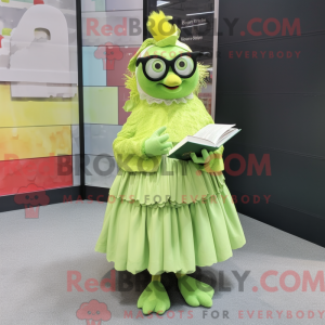 Lime Green Quail mascot...