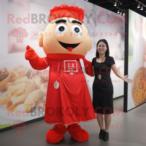 Red Pad Thai maskot kostume...