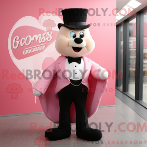 Personaggio mascotte rosa...