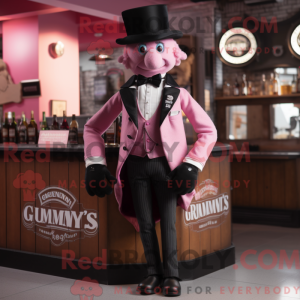 Personaggio mascotte rosa...