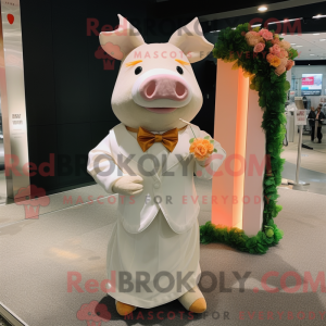 Peach Sow mascot costume...