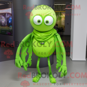 Lime Green Spider mascot...