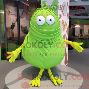 Postava maskota Lime Green...