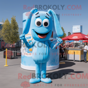 Sky Blue Hot Dogs maskot...