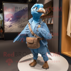 Blue Pigeon maskot kostym...