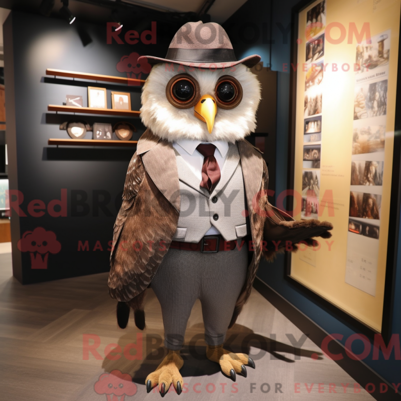 Fantasia de mascote de coruja com paletó e cintos - Mascotes coruja - REBROKO_364043 - RedBrokoly.com