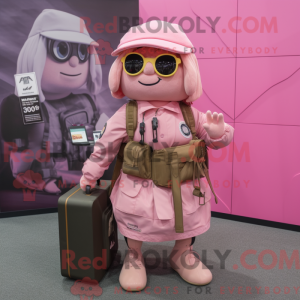 Rosa Maskottchenkostüm des...