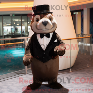 Brown Seal mascottekostuum...