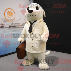 Cream Seal mascottekostuum...