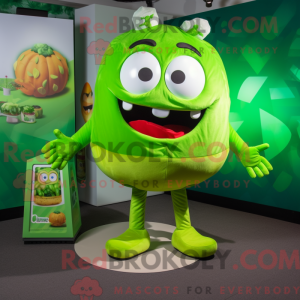 Lime Green Hamburger mascot...