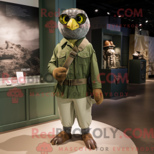 Olive Falcon mascot costume...