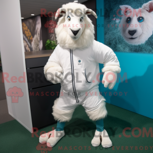 Hvit angora geit maskot...