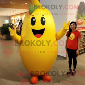 Gul Pepper maskot kostym...