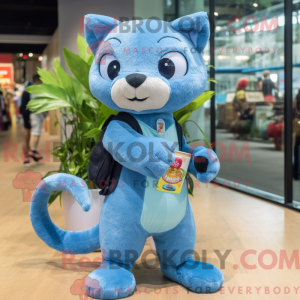 Blue Jaguarundi mascot...