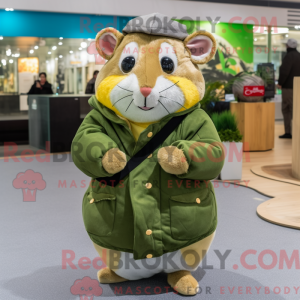 Olive Hamster Maskottchen...