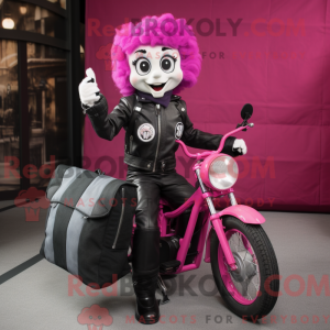 Magenta Mime Maskottchen...