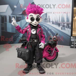 Magenta Mime Maskottchen...