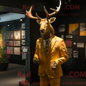 Gold Irish Elk mascot...