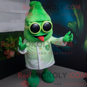 Grøn Ceviche maskot kostume...