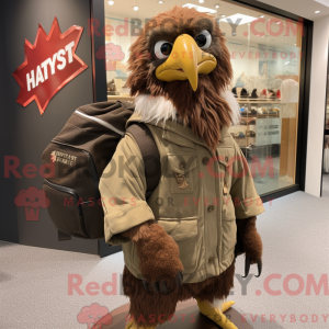 Brown Haast S Eagle maskot...