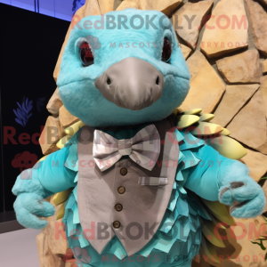Turquoise Pangolin mascot...