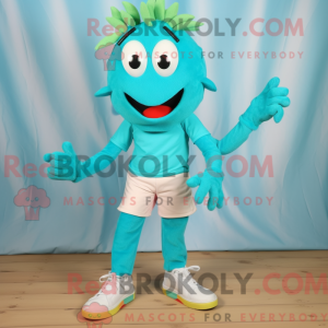 Turkis reker Scampi maskot...