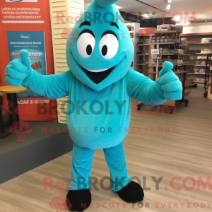 Kostým maskota tyrkysové...