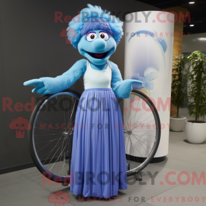 Blue Unicyclist mascot...