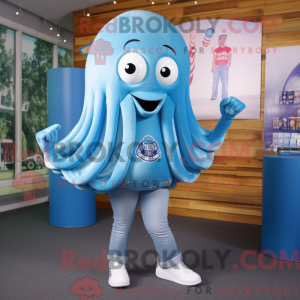 Blue Jellyfish maskot...