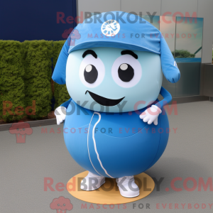 Blå baseball bold maskot...