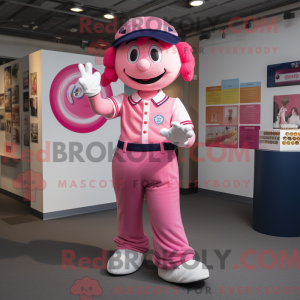 Pink Juggle maskot kostume...