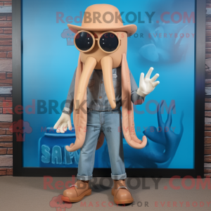 Postava maskota Tan Squid...