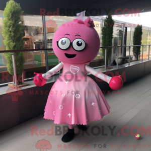 Pink Petanque Ball maskot...