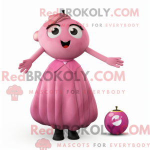 Pink Petanque Ball maskot...