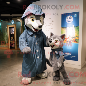 Wolf mascotte kostuum...