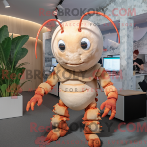 Beige Hummer-maskot drakt...