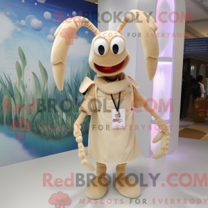 Beżowy Hummer maskot drakt...