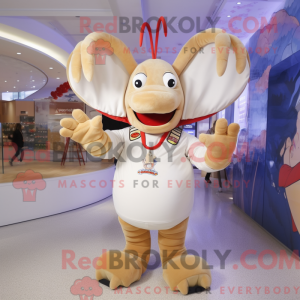 Beige Hummer-maskot drakt...
