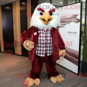 Maroon Eagle maskot kostume...