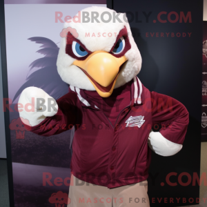Maroon Eagle mascot costume...
