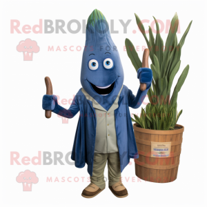 Blauer Spargel Maskottchen...